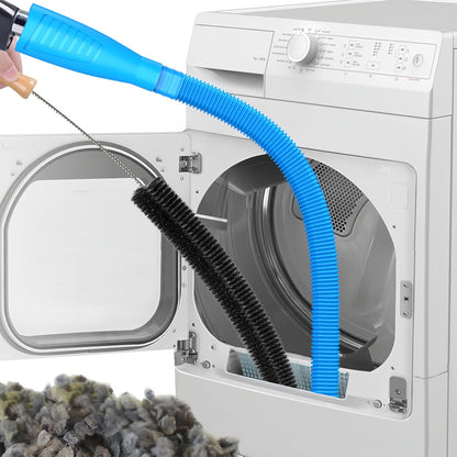 XHYdamile 3-Piece Dryer Vent Cleaning Kit, 15FT Flexible Lint Brush Rods for Dryer Duct Hose Vent Cleaning & Unclogging Clip