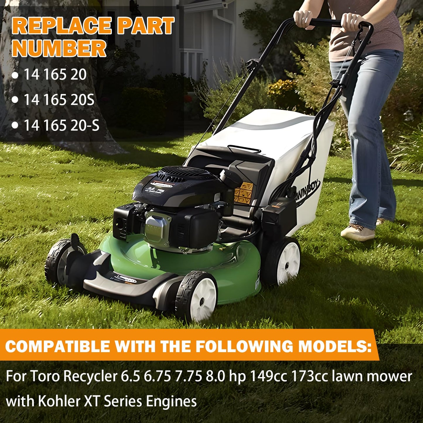Recoil Starter Assembly For Kohler XT675 XT650 XT775 XT800 6.5 6.75 7.75 8.0 HP 149cc 173cc Engine Toro Lawn Mower Pull Start with Retractable Spring Pull Cord - Replaces 1416520, 14165 20S, 1416520-S
