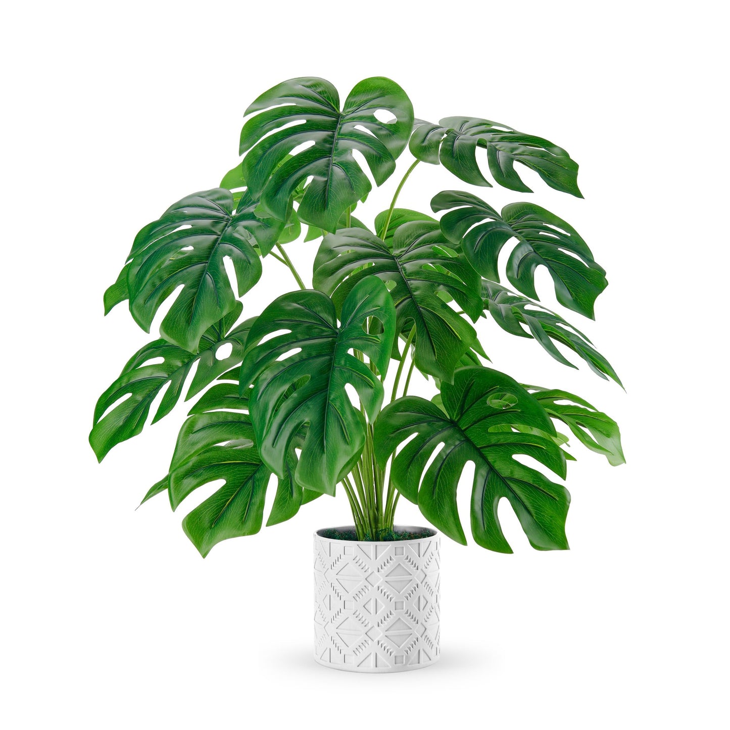 Der Rose Artificial Monstera Plants Large 28 Inch Flower Pots for Home Bedroom Living Room Decor