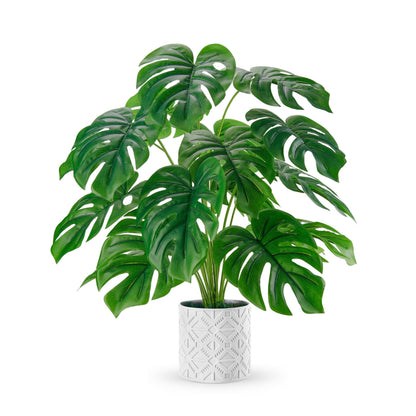 Der Rose Artificial Monstera Plants Large 28 Inch Flower Pots for Home Bedroom Living Room Decor