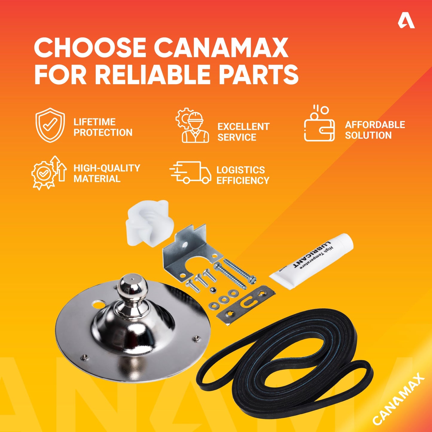 5303281153 & 134503600 Dryer Rear Bearing Replacement Ultra Durable Kit by Canamax - Compatible with Kenmore & Gibson Dryers - Replaces PS459829 AP2142648 PS1148434 134163400