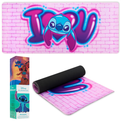 Disney Stitch Desk Mat Large Mouse Mat 80 x 36 cm Baby Yoda Desk Protector Mat PC Laptop Keyboard Stitch Gifts (Pink Stitch)