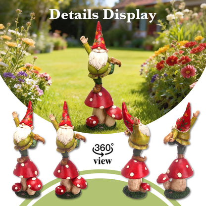 TZSSP Garden Gnome Statue - 12.2 Inch Outdoor Yoga Elf Dwarf with Wings, Hand-Painted Resin Meditation Decor, Weatherproof for Lawn Patio Garden, Unique Gift for Gardening Lovers