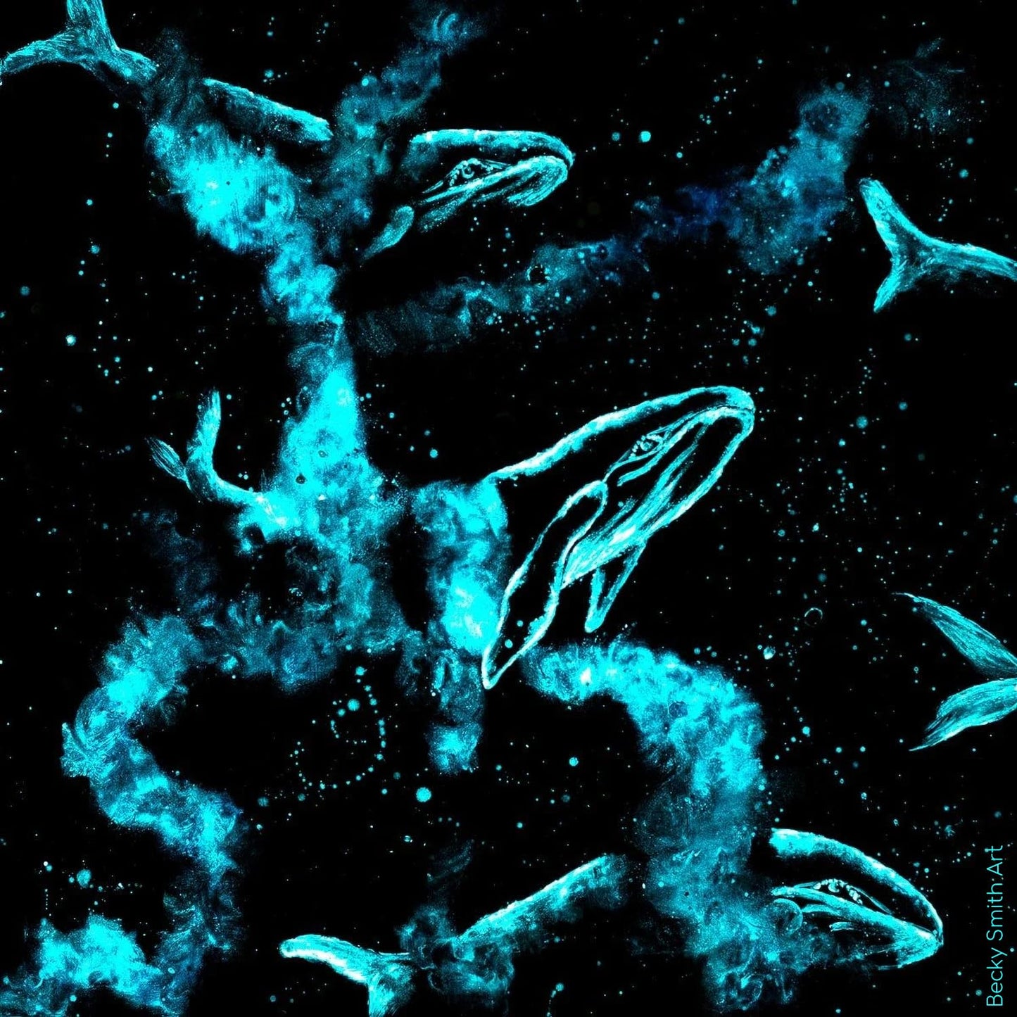 Aquaris Glow in the Dark Paint (50ml) Bright Aqua Glow (Light Blue/Turquoise), Non-Toxic, Water Based, by SpaceBeams