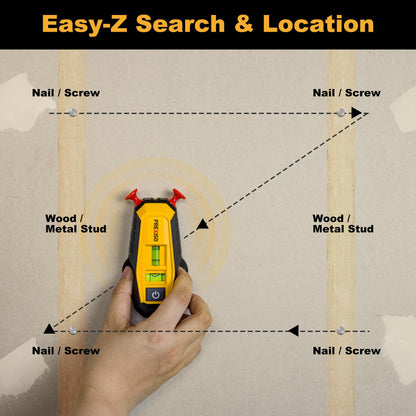 PREXISO 2-in-1 Magnetic Stud Finder with Laser Level, Multi Surface Line Laser, Compact Wood & Metal Detector with Bubble Vials for Accurate Markings, Wall Scanners Tool for Hanging Frames & Pictures
