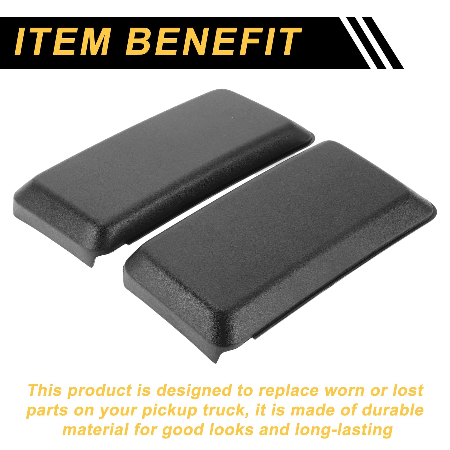 REPAIROCK Front Bumper Pads for Ford F-150 2018-2020 Front Left Right Bumper Guards Insert Pads Caps Plastic Black 1 Pair