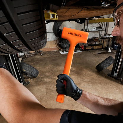 Precision Dead Blow Hammer, Small 2lb Durable Unicast Deadblow Mallet, Plastic Mallet with Comfortable Textured Grip, Non-Rebounding, Non-Marring Plastic Hammer for Automotive Work from Schaaf Tools