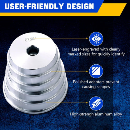 DASBET Axle Bushing Bearing Race & Seal Install Master Tool Set - Aluminum 10pcs Kit With 1 Driver 9 Discs for Bearing Installation