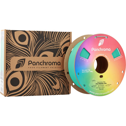 Panchroma PLA Polymaker Teal 3D Printer Filament, 1.75mm, 1kg Spool, Easy to Print, High Speed Printing, Tangle Free, AMS Compatible, Perfect for Toys, Decor, Miniatures, Models & Cosplay