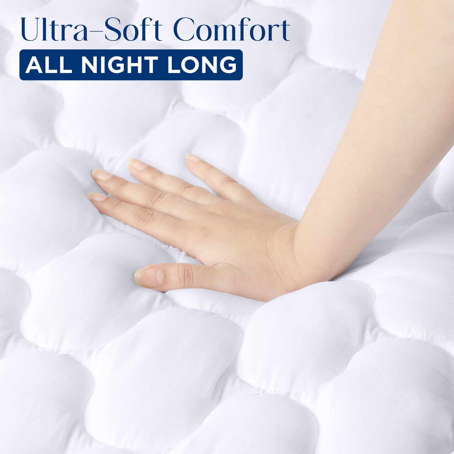 Utopia Bedding Waterproof Mattress Protector, Full/Double Mattress Pad, Quilted Fitted Cover Stretches up to 16 Inches Deep Pocket (White)