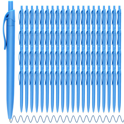 Aozora Blue Click Pens, 80 Pack, Retractable Ballpoint Pens, Medium Point, Smooth Ink, Perfect for Office and Writing