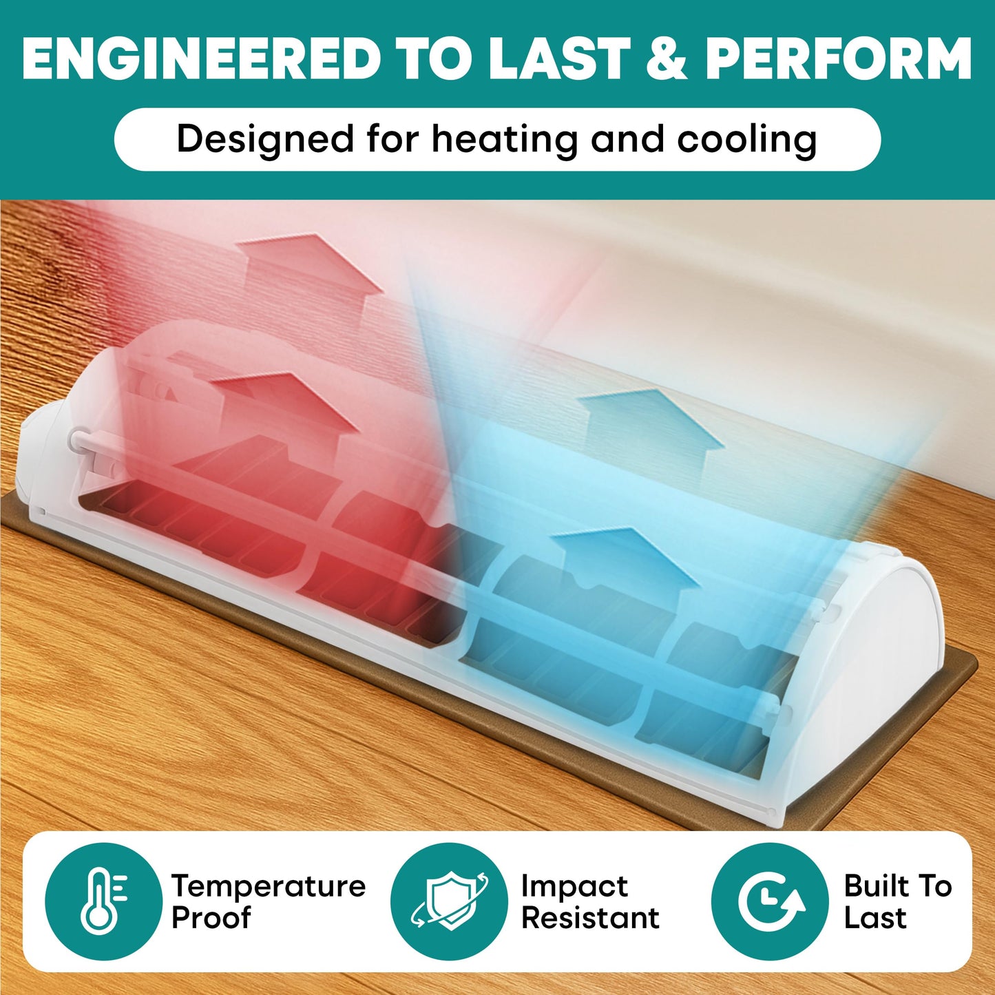 Air Vent Deflector with 6-Way Multi-Directional Airflow - 10x4", 2-Pack Heat Register Cover: Magnetic Vent Covers for Home Floor, Air Conditioner Deflector, Heater Diverter for Wall, Ceiling, AC Duct