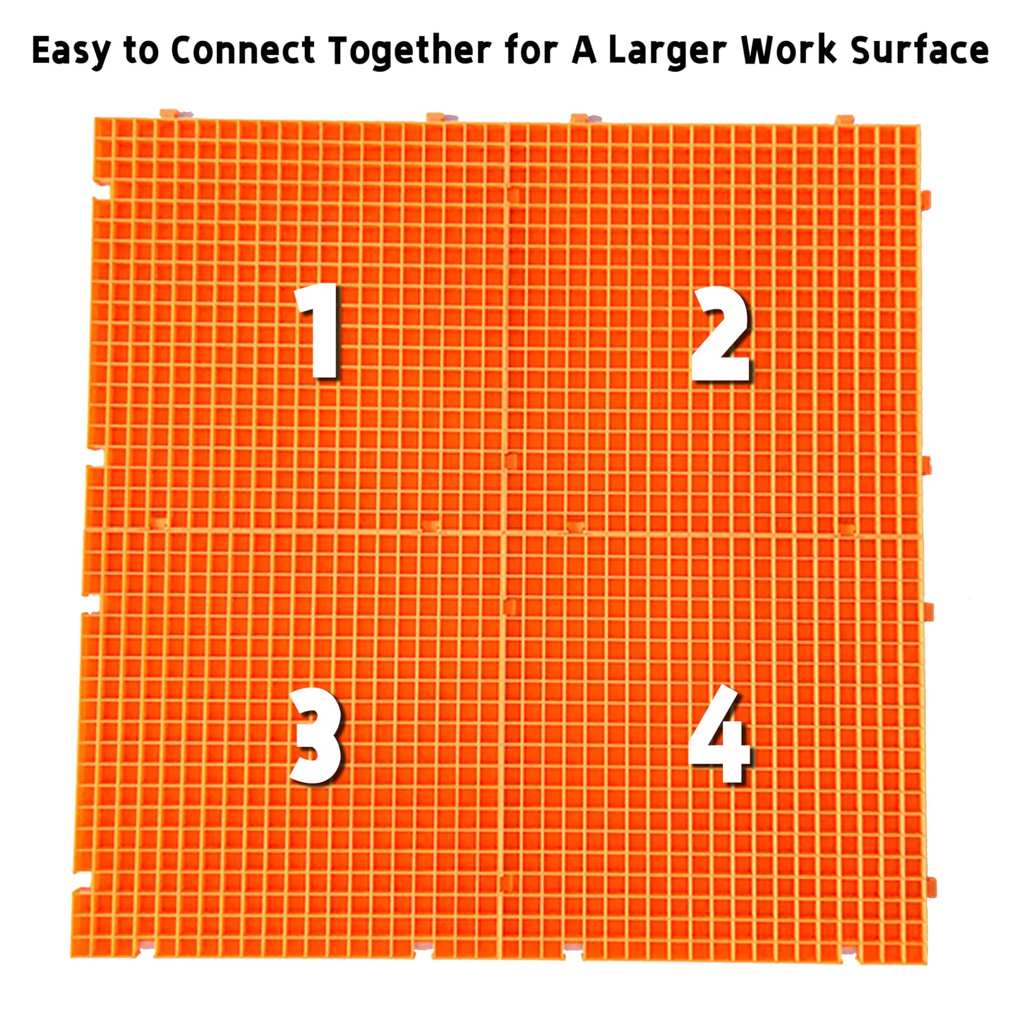 Stained Glass Cutting Mat, Solid Bottom Plastic Grid, Orange, 1 Pack