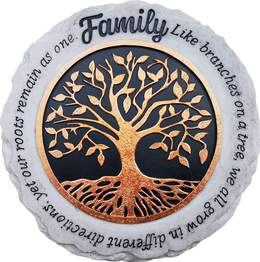 Spoontiques Family Bronze Stepping Stone Outdoor Garden Décor