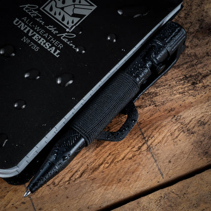 Rite in the Rain All-Weather Monsoon Adhesive Pen and Card Holder Kit, Black 3” x 5” Top-Spiral Notebook, and All-Weather Black Bolt-Action Pen (No. PH2-KIT)