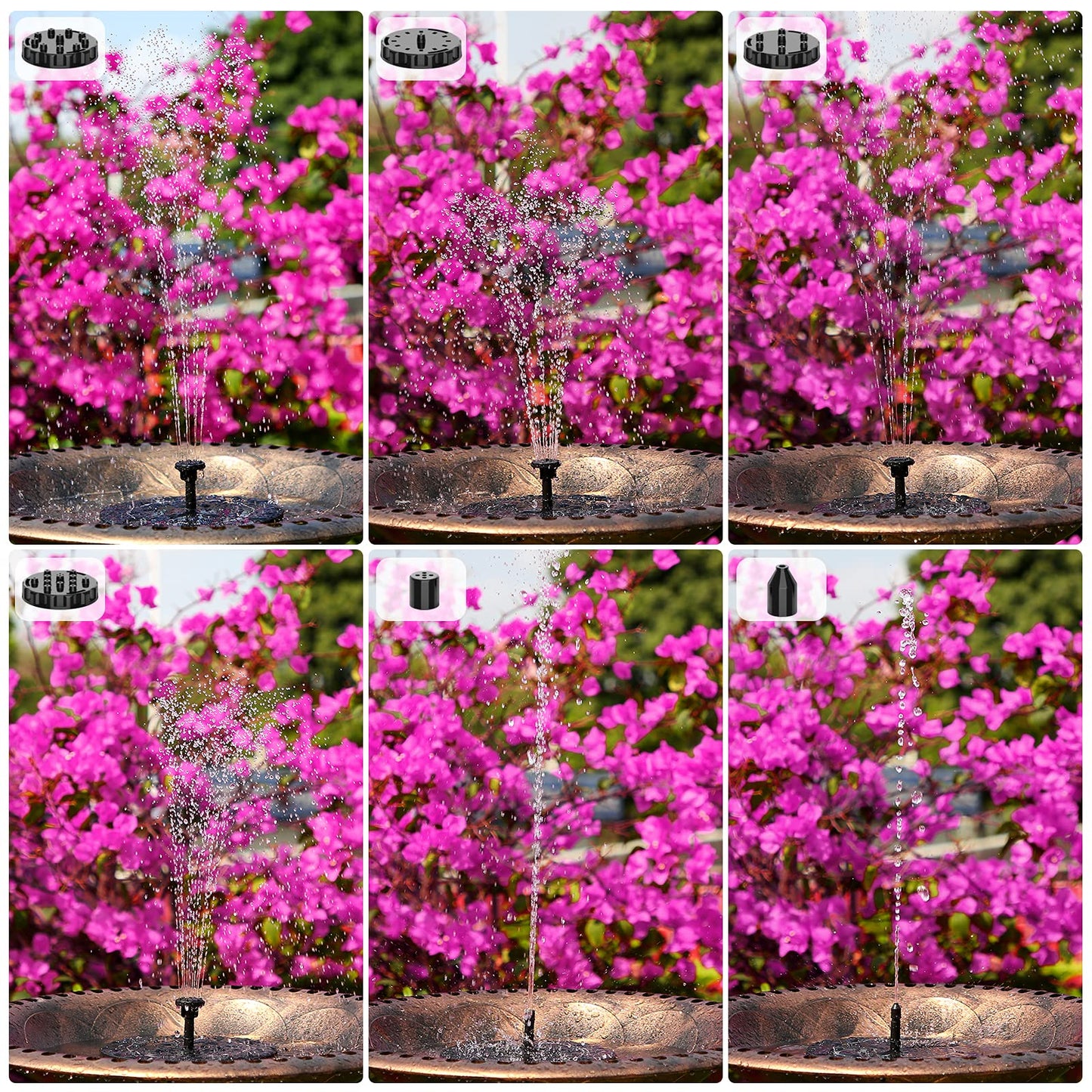 AISITIN 3.5W Solar Fountain, Solar Powered Water Fountain, Easy Setup Solar Fountain Pump for Bird Bath, Outdoor, Garden, Pond, Pool