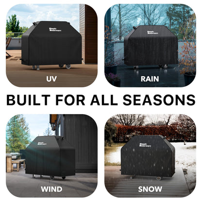 Simple Houseware 55-inch Heavy Duty BBQ Grill Cover, 600D Polyester Waterproof, Weather-Resistant