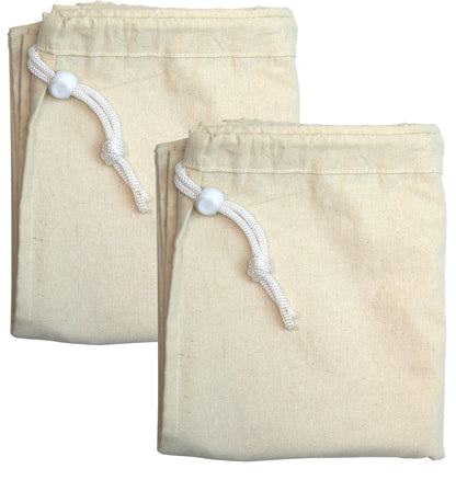 Simple Houseware Natural Cotton Laundry Bag, Set of 2, (71 x 91 cm, Extra Large)