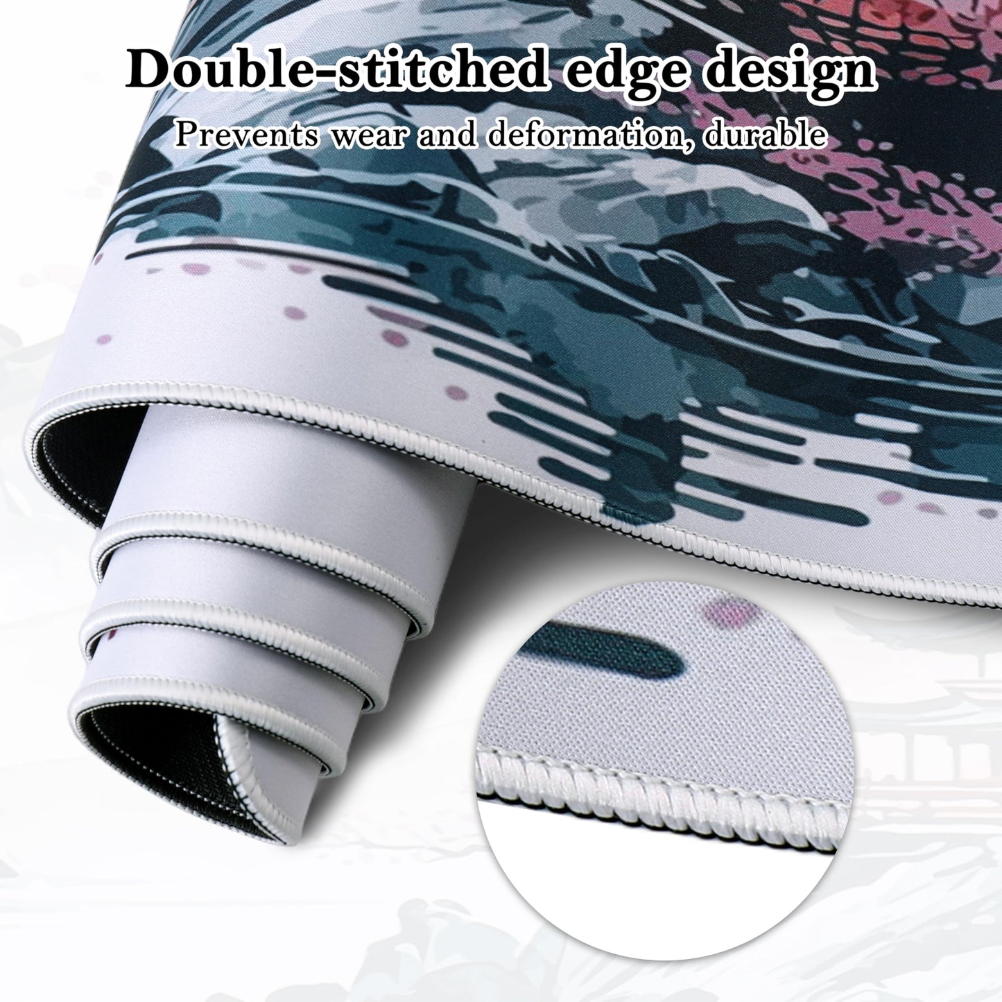Yimomoyi Non Slip Mouse Pad, 120 x 40cm(47.2"x15.75"x0.12") Mouse Mat Extended, Gaming Mousepad Waterproof, Mouse Mat with Rubber Base, Mouse Pad Laptop for Office and Home (F)