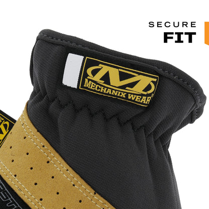 Mechanix Wear: Material4X FastFit Synthetic Leather Work Gloves - Abrasion Resistant (Small, Brown/Black)