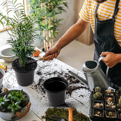 110 Pcs 0.5 Gallon Plant Nursery Pots Flower Pot Plant Seed Starting Containers 110 Pcs Labels for Flower Seedling Container Flexible Pots Flower Planter Succulents Seedlings Cuttings Transplanting