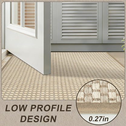 VSIWB Door Mat Entrance 24"x35",Front Door Mat Indoor Outdoor Mat Non-Slip Dirt Resistant and Absorbent Rubber Backing Floor Mats，Washable Entrance Mat Low-Profile Welcome Mat, Brown