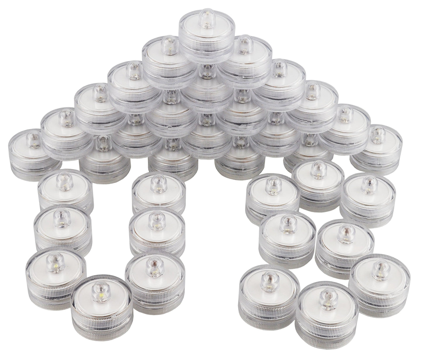 Samyo Set of 36 Waterproof Wedding Submersible Battery LED Tea Lights Underwater Sub Lights- Wedding Centerpieces Party Decorate (Blue)