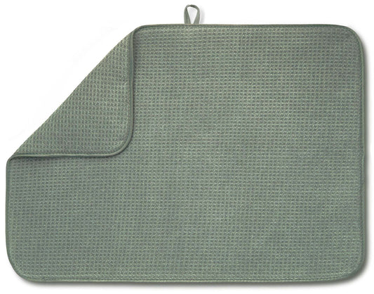 Bellemain XXL Dish Mat 24" x 17" ( LARGEST MAT ) Microfiber Dish Drying Mat , Super absorbent ( Green )