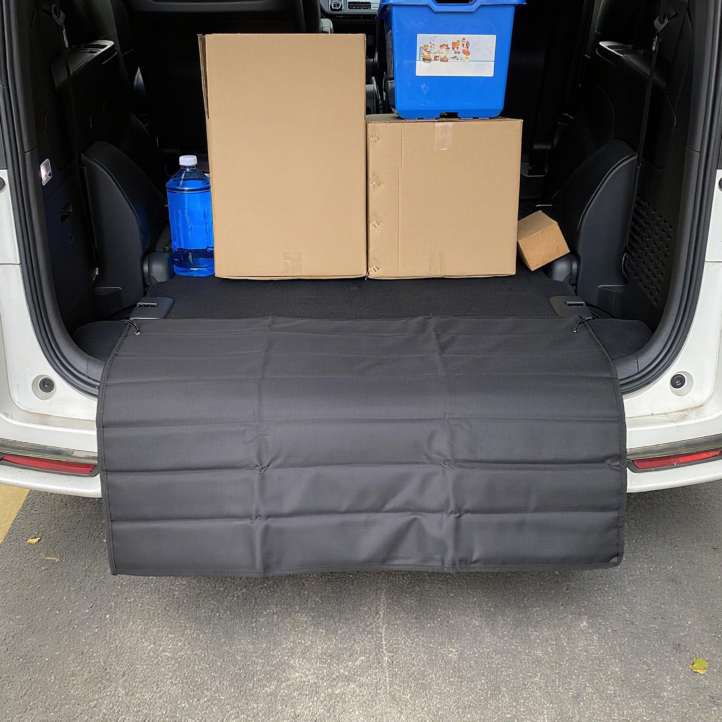 Rear Bumper Protector Mat for Car, Bumper Guard Cover, Dog Cargo Mat Prevent Scratches, Foldable Non-Slip Trunk Mats for Cars, SUV, Pickup Trucks and Floor (Black)