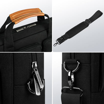 DOMISO 17-17.3 Inch Laptop Bag Business Briefcase Messenger Shoulder Bag Compatible with 17" Laptops/17.3" HP Pavilion/MSI GS73VR Stealth Pro/Dell/Acer/Asus,Black