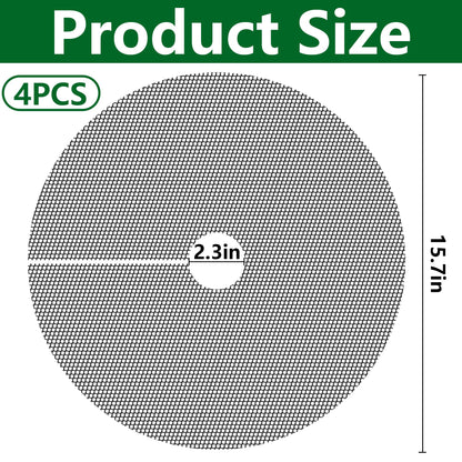 Adnee 4 Pcs 15.7 Inch Plant Pot Grids-Cuttable Plant Pot Soil Covers Protectors from Animals-Indoor Round Planter Pots Soil Guard for Outdoor Garden Plants Protection