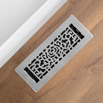 Decor Grates LFGS310-NKL Feng Shui *NEW* Low Profile Floor Register, 3x10 Inches, Brushed Nickel