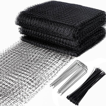 BEAUGIREW Garden Netting 7 x 100 ft Durable Bird Netting for Garden Heavy Duty Wire Mesh Net Fencing Protect Plants Fruits Trees from Birds Deer Poultry with 50 x Mounting Straps and 10 x Spikes