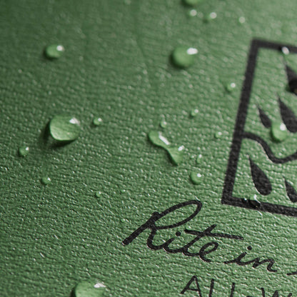 Rite in the Rain All-Weather Hard Cover Notebook, 4 1/4" x 6 3/4", Green Cover, Universal Pattern (No. 970F-M)