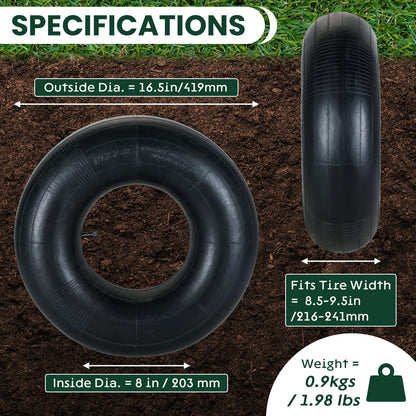 AMGSH 2 Pack 20x8.00-8 Inner Tubes, 20x8-8, 20x10.00-8, 20x10-8 18x6.50-8, 18x7.50-8, 8x8.50-8 18x9.50-8 Universal Fit Tire Tube with TR13 Straight Valve Stem inner tube for Mower, Tractor, Golf Cart