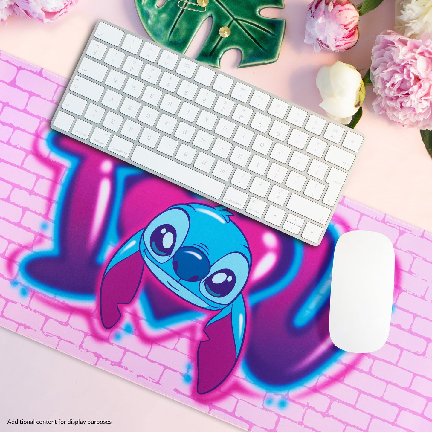 Disney Stitch Desk Mat Large Mouse Mat 80 x 36 cm Baby Yoda Desk Protector Mat PC Laptop Keyboard Stitch Gifts (Pink Stitch)