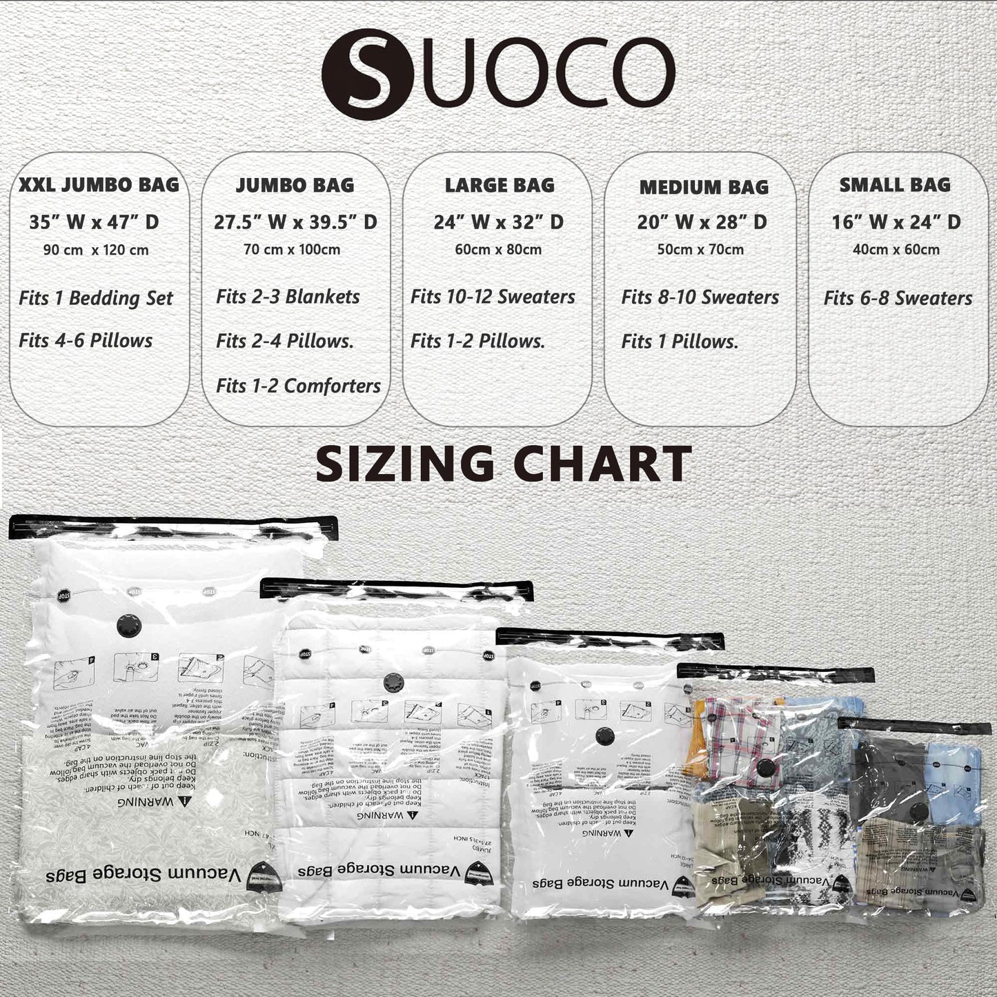 Vacuum Storage Bags 8 Jumbo, Space Saver Bags with Travel Hand Pump, Compression Airtight Sealer Bags for Clothes, Bedding, Pillows, Comforters, Blankets