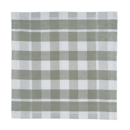 LANE LINEN 100% Cotton Kitchen Dish Cloths, Ultra Soft Absorbent Quick Drying Dish Towels, Multiweave Wash Cloths Dish Towel Sets, 13x13 Inches, 12 Pack - Grey