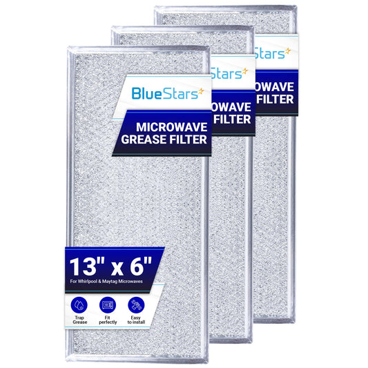 BlueStars W10208631A Microwave Grease Filter Replacement Part - Compatible with Whirlpool & Maytag Microwaves - Replaces PS3650910, AP5617368, 2304686, W10208631, W10208631RP