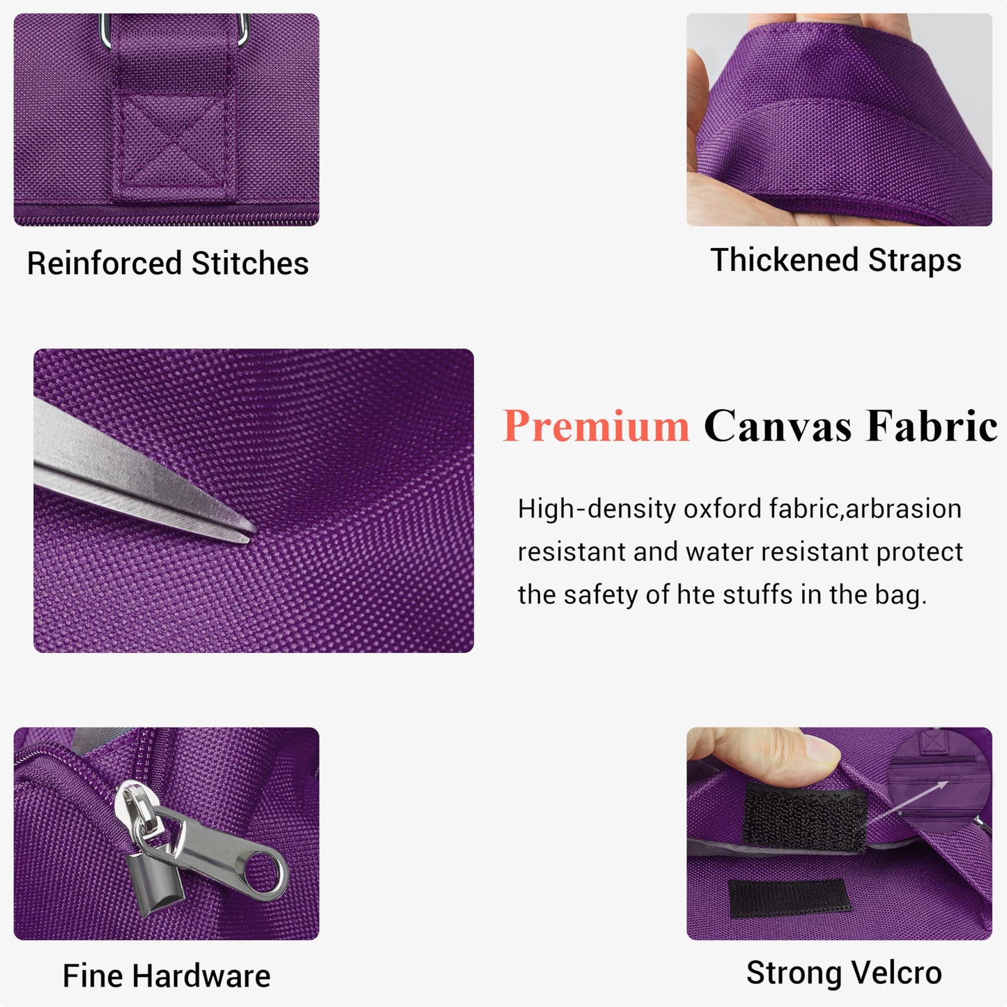 Canvas Tote Bag Waterproof Nylon Multi Pocket Shoulder Bags Laptop Work Bag Teacher Purse and Handbags for Women & Men