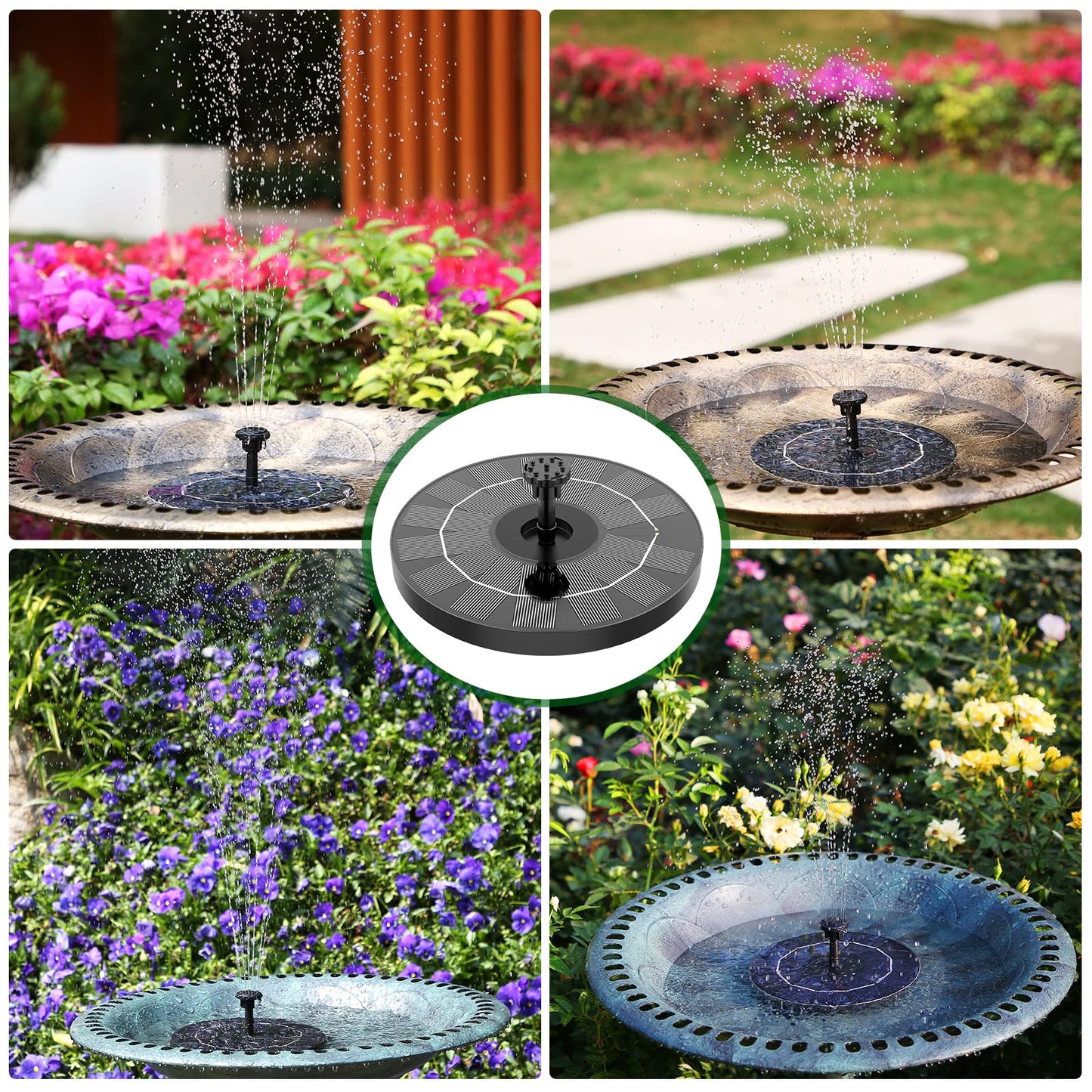 AISITIN 3.5W Solar Fountain, Solar Powered Water Fountain, Easy Setup Solar Fountain Pump for Bird Bath, Outdoor, Garden, Pond, Pool