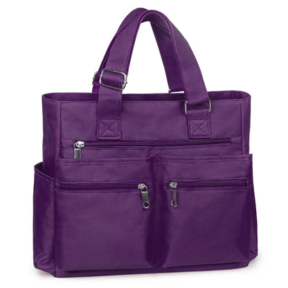 Canvas Tote Bag Waterproof Nylon Multi Pocket Shoulder Bags Laptop Work Bag Teacher Purse and Handbags for Women & Men
