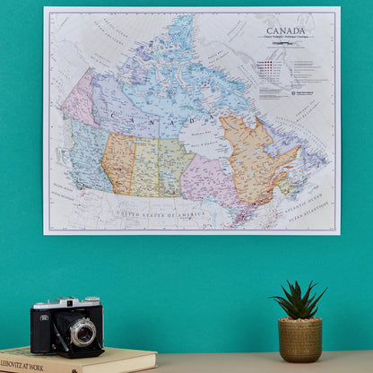 Canada Map Poster – 59.4 x 42 cm - Maps International - Map Making for More Than 50 Years - Most Detailed Map Gift