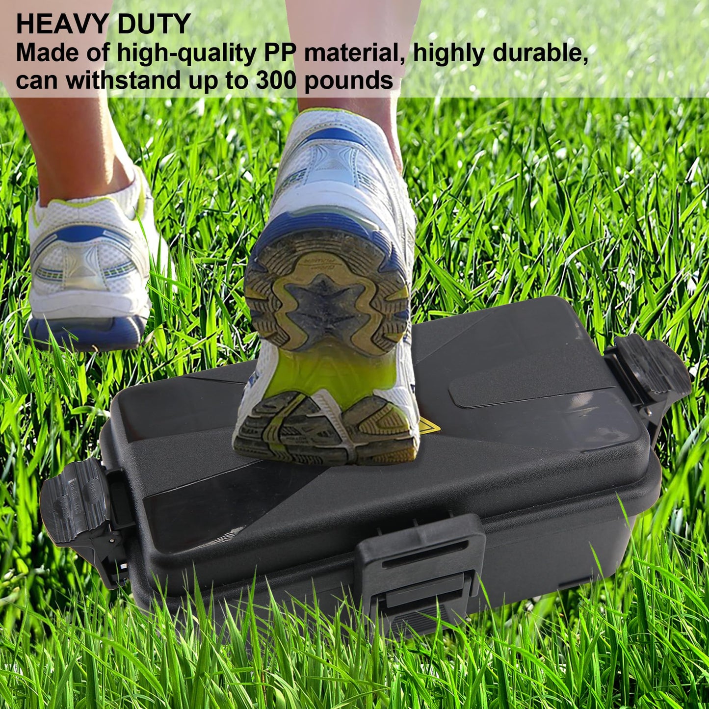 Outdoor Electrical Box Waterproof IP54 Black Outdoor Extension Cord Cover(Inner 6.5 x 3.5 x 2.2inch), Wall-Hangable Waterproof Box for Plug, Halloween, Christmas String Lights (Black 2PCS)