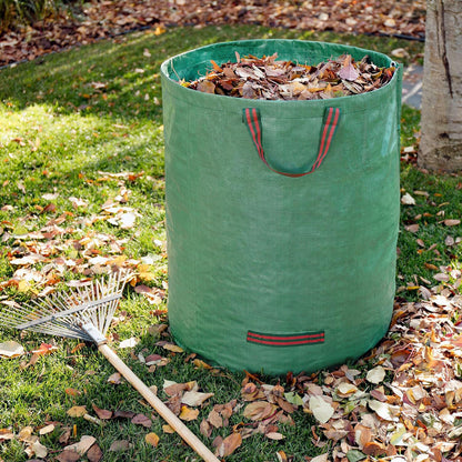 Craftsboys 2-Pack Reusable Yard Waste Bags, Reusable Collapsible Plants Leaf Grass Waste Bag, Heavy Duty Gardening Bags for Garden Yard Lawn (2 Pack Bags) (132 Gallons)