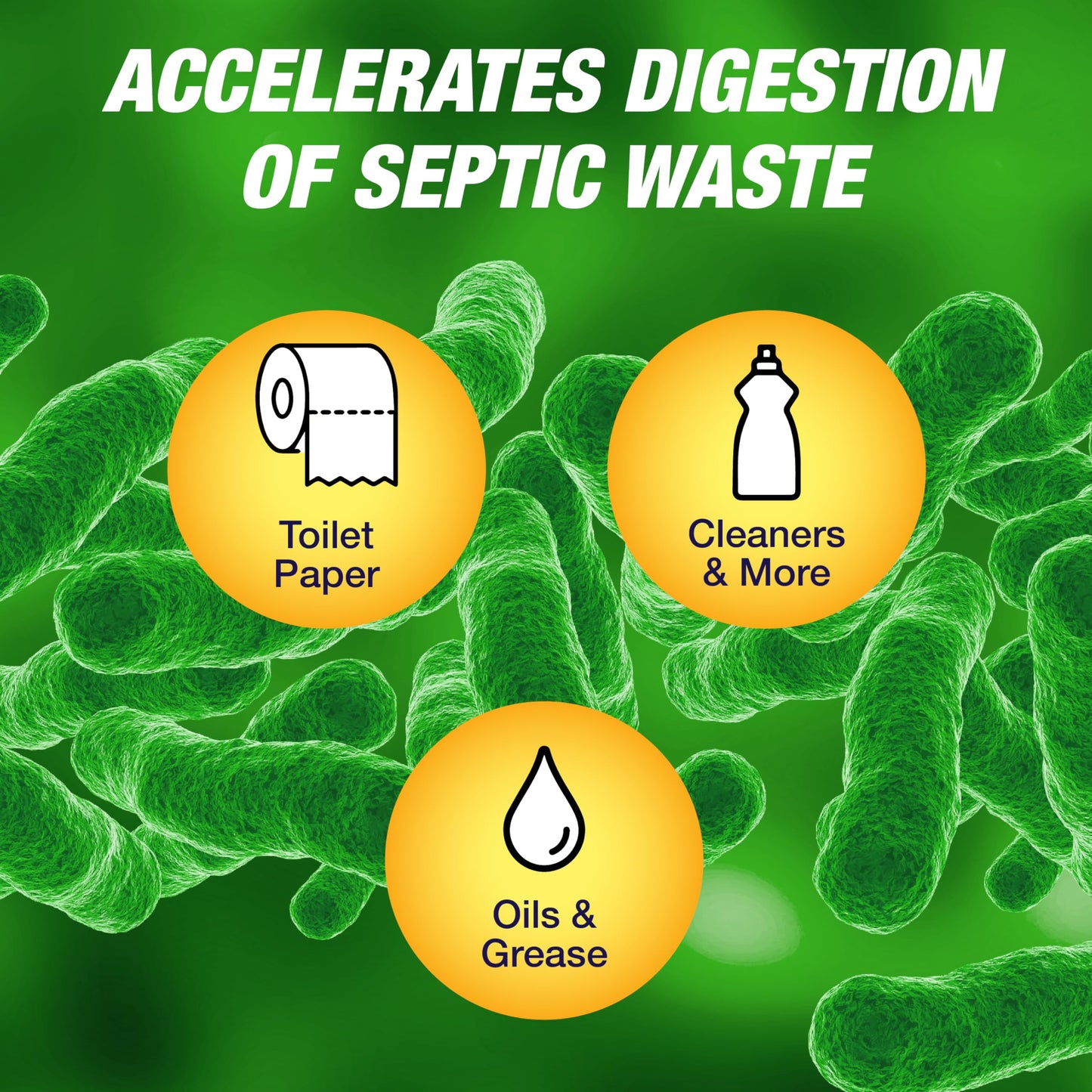 SeptoBac Septic Tank System Treatment, Pre-Measured Pouches for Weekly Use in Sewage Waste Tank in Homes, RVs, Boats, 16-Pack