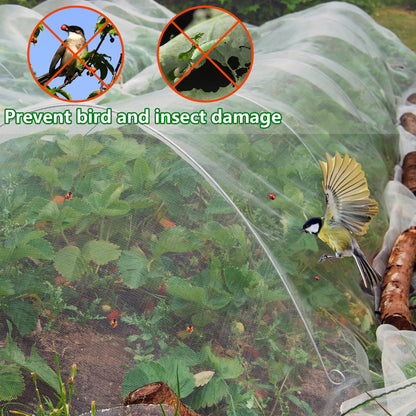 20x10 Feet Insect Bird Barrier Netting Mesh- Garden Bug Netting Plant Cover for Protect Vegetable Plant Fruits Flower from Insect Bird Eating