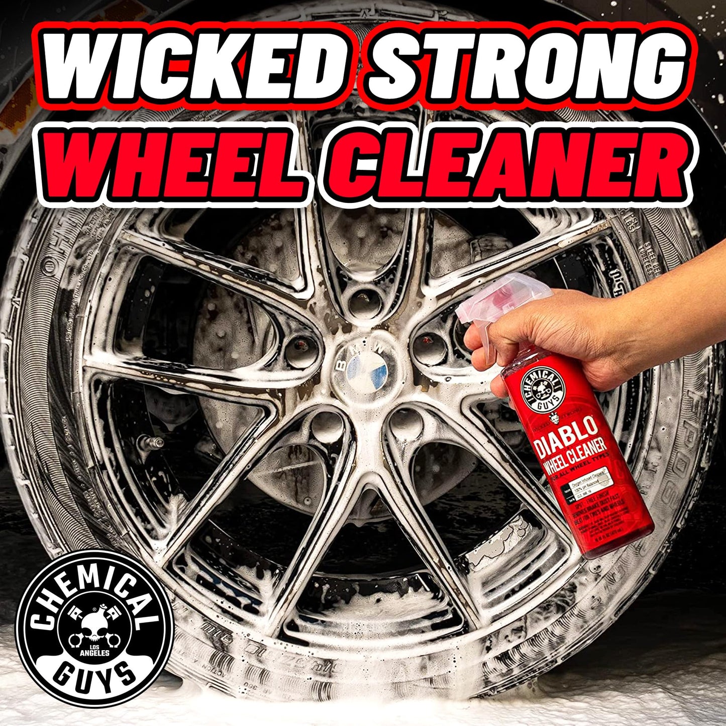 Chemical Guys Sprayable Diablo Wheel Cleaner (Safe on All Wheel & Rim Finishes), Great for Cars, Trucks, SUVs, Motorcycles, RVs & More, 473 ml (2 Pack)
