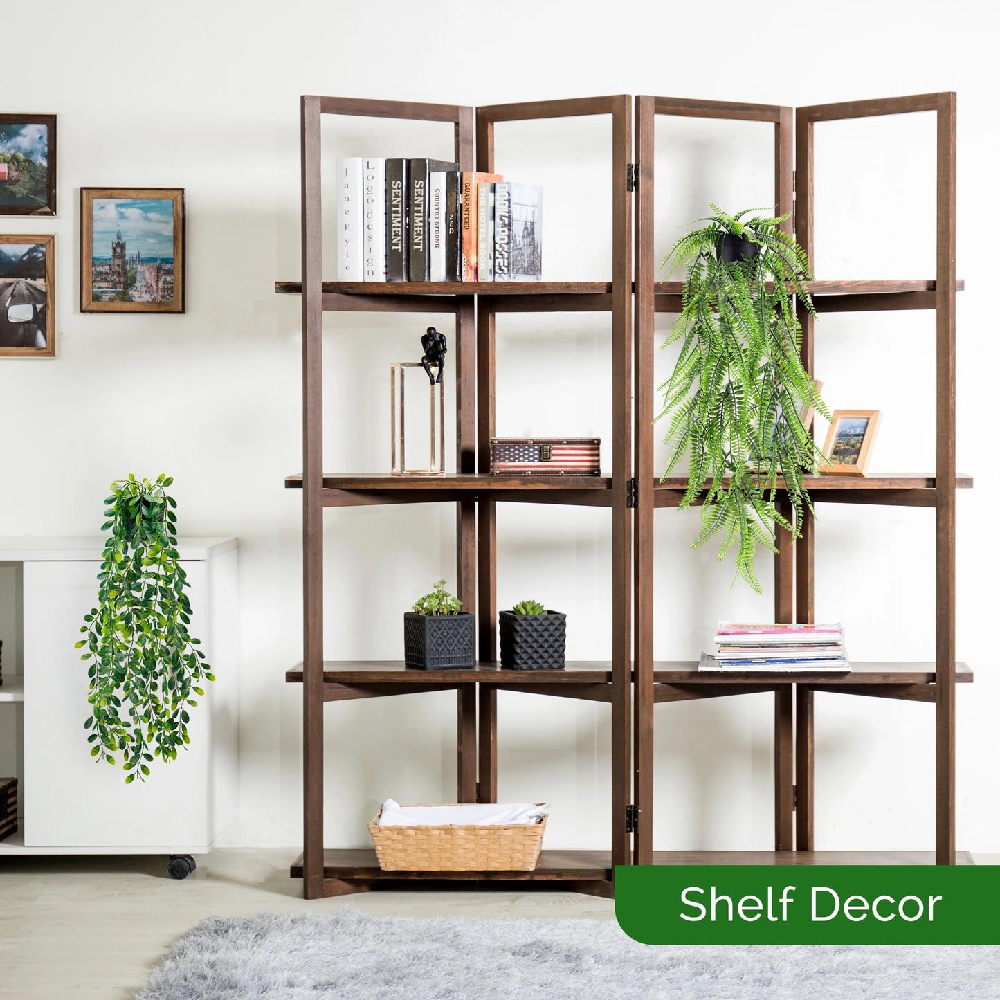 Der Rose 6Pcs Fake Plants Hanging Potted Artificial Hanging Faux Ivy Vines Plants for Bathroom Kitchen Wall Shelf Decor Indoor Outdoor