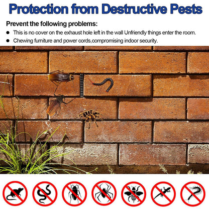 30PCS Stainless Steel Brick Weep Hole Covers for Brick Walls,Prevents Entry of Rats, Wasps,Bees, Lizards, Snakes and Scorpions （2.75" ）